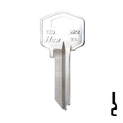 Uncut Key Blank | Harloc, Tesa | TE3, HR2 Office Furniture-Mailbox Key Ilco