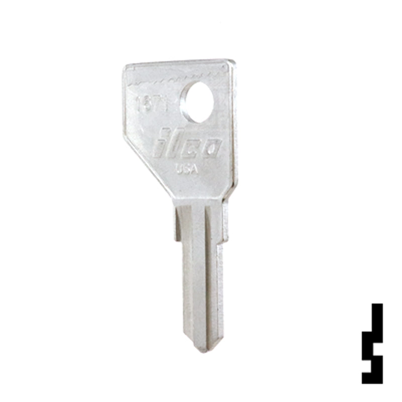 Uncut  Key Blank | Hickory, First Watch | 1671 Office Furniture-Mailbox Key Ilco