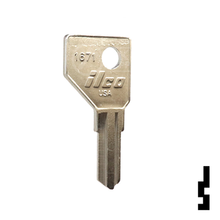Uncut  Key Blank | Hickory, First Watch | 1671 Office Furniture-Mailbox Key Ilco