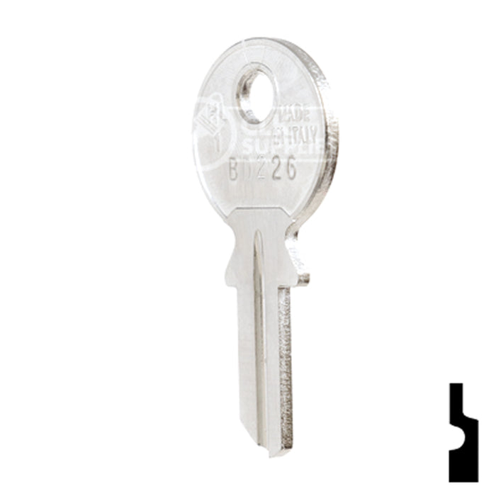 Uncut Key Blank | Huwil, Hafele | BD226 Office Furniture-Mailbox Key Framon Manufacturing Company, Inc