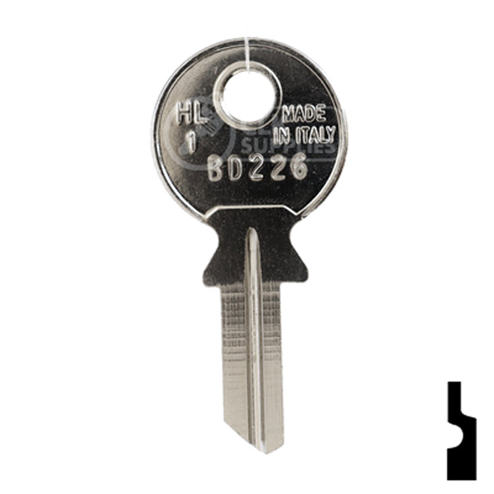 Uncut Key Blank | Huwil, Hafele | BD226 Office Furniture-Mailbox Key Framon Manufacturing Company, Inc