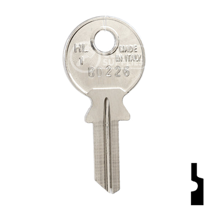 Uncut Key Blank | Huwil, Hafele | BD226 Office Furniture-Mailbox Key Framon Manufacturing Company, Inc