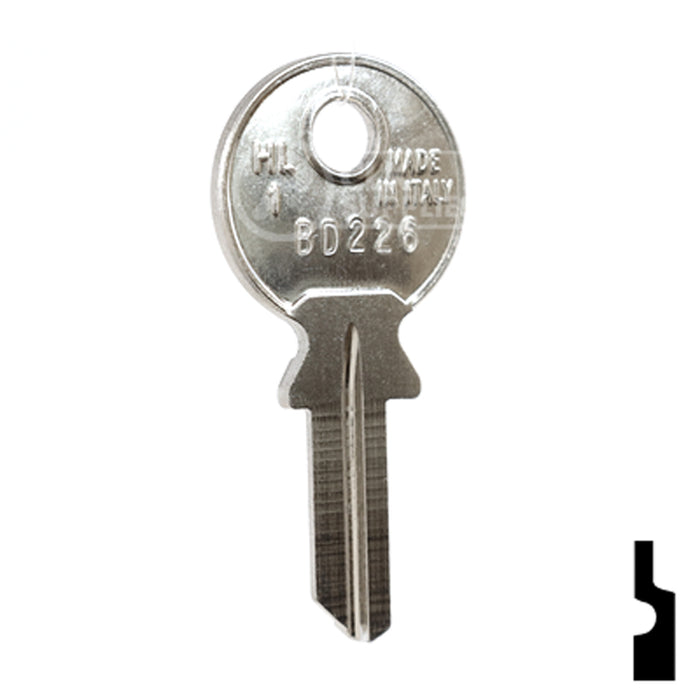 Uncut Key Blank | Huwil, Hafele | BD226 Office Furniture-Mailbox Key Framon Manufacturing Company, Inc