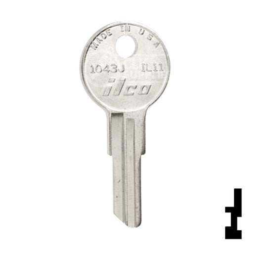 Uncut Key Blank | Illinios | 1043J, IL11 Office Furniture-Mailbox Key Ilco