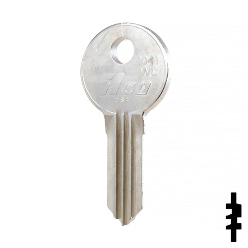 Uncut Key Blank | Illinois | 1041WC Office Furniture-Mailbox Key Ilco
