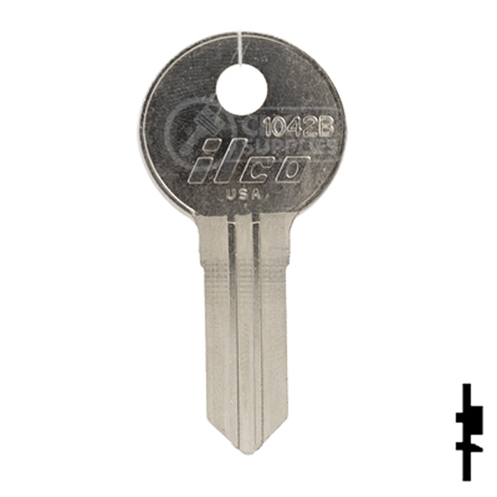 Uncut Key Blank | Illinois | 1042B Office Furniture-Mailbox Key Ilco