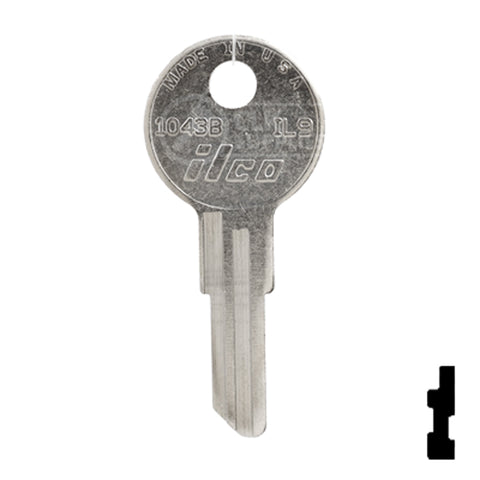 Uncut Key Blank | Illinois | 1043B, IL9