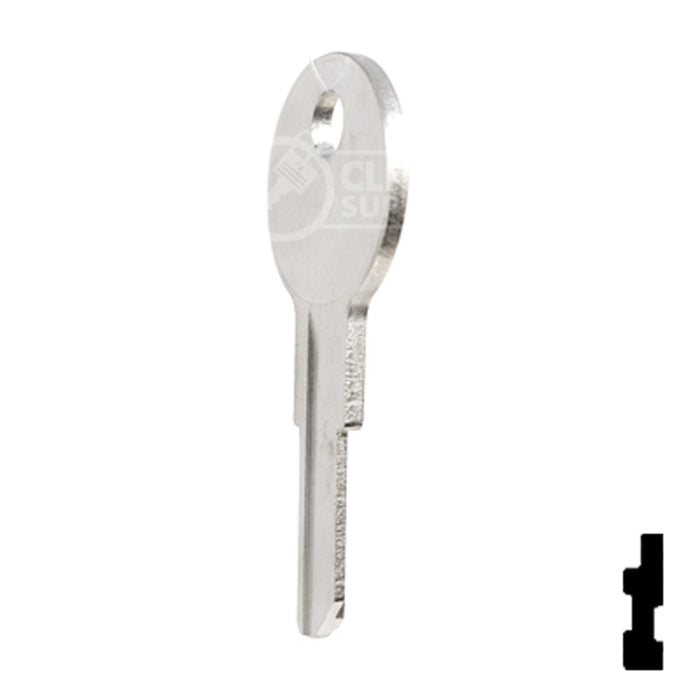 Uncut Key Blank | Illinois | 1043B, IL9 Office Furniture-Mailbox Key Ilco