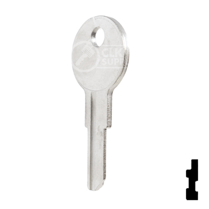 Uncut Key Blank | Illinois | 1043B, IL9 Office Furniture-Mailbox Key Ilco