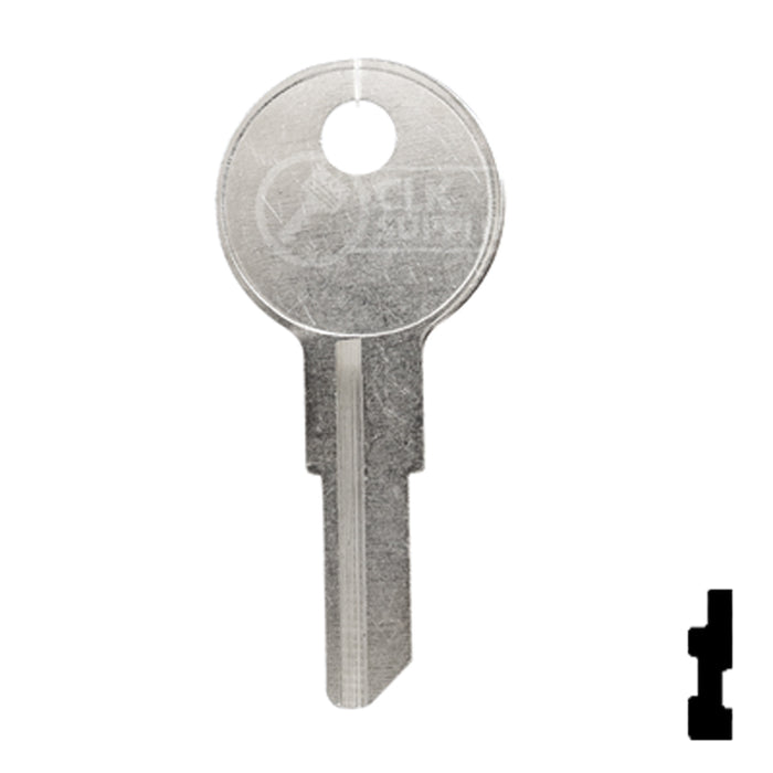 Uncut Key Blank | Illinois | 1043B, IL9 Office Furniture-Mailbox Key Ilco