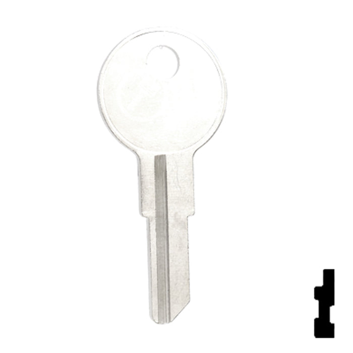 Uncut Key Blank | Illinois | 1043B, IL9 Office Furniture-Mailbox Key Ilco