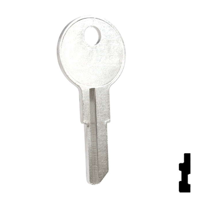 Uncut Key Blank | Illinois | 1043B, IL9 Office Furniture-Mailbox Key Ilco