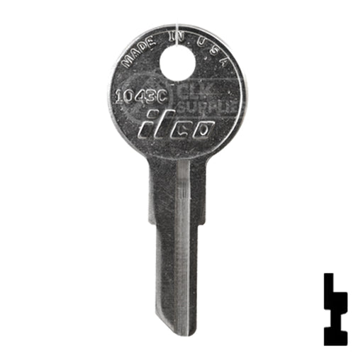 Uncut Key Blank | Illinois | 1043C Office Furniture-Mailbox Key Ilco