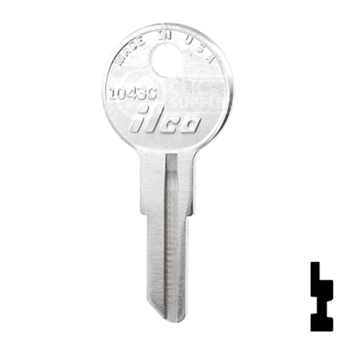 Uncut Key Blank | Illinois | 1043C Office Furniture-Mailbox Key Ilco