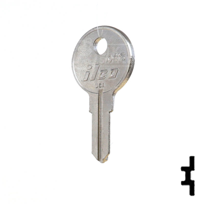 Uncut Key Blank | Illinois | O1007RG 1041S Office Furniture-Mailbox Key Ilco