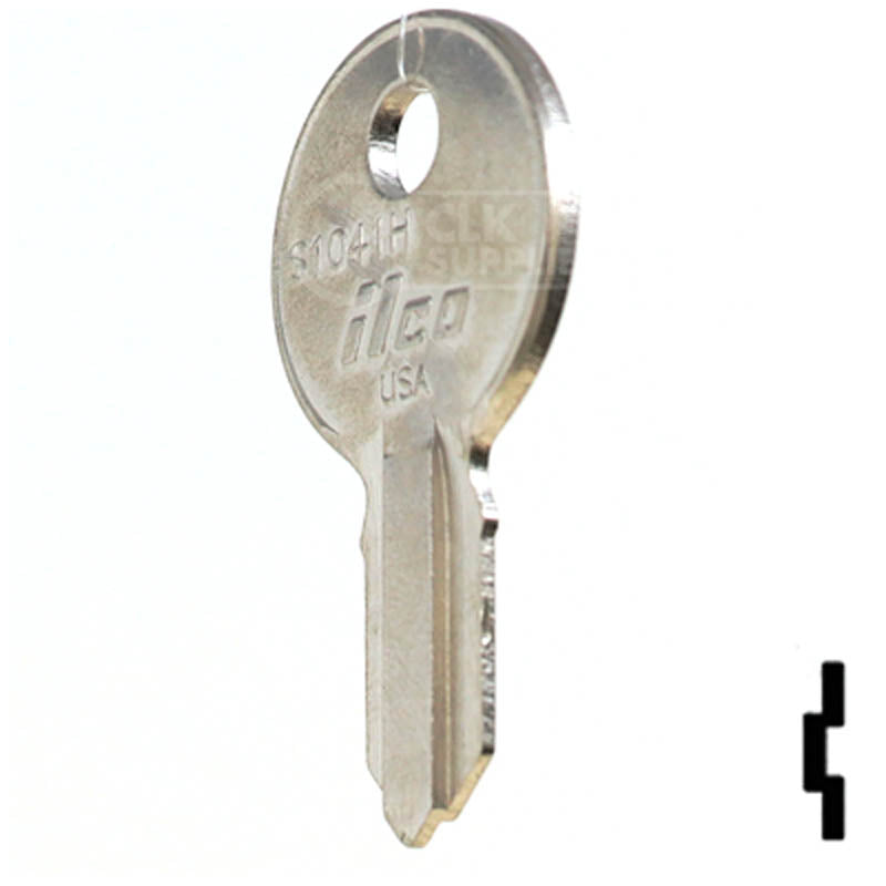 Uncut Key Blank | Illinois | S1041H Office Furniture-Mailbox Key Ilco