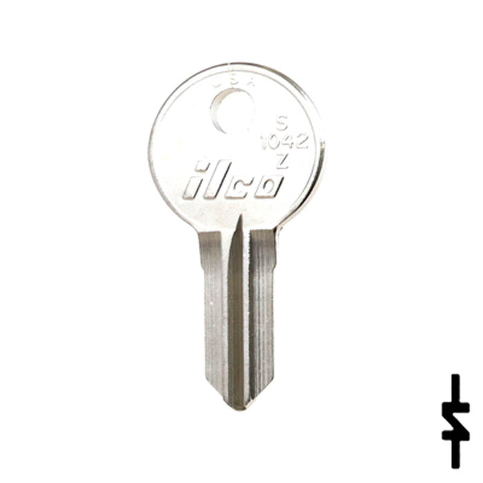 Uncut Key Blank | Illinois | S1042Z Office Furniture-Mailbox Key Ilco