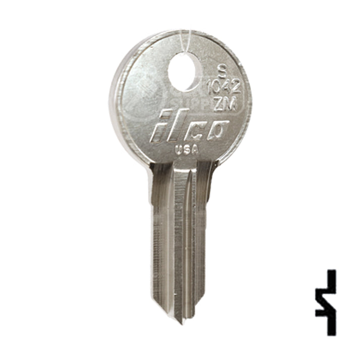 Uncut Key Blank | Illinois | S1042ZM Office Furniture-Mailbox Key Ilco