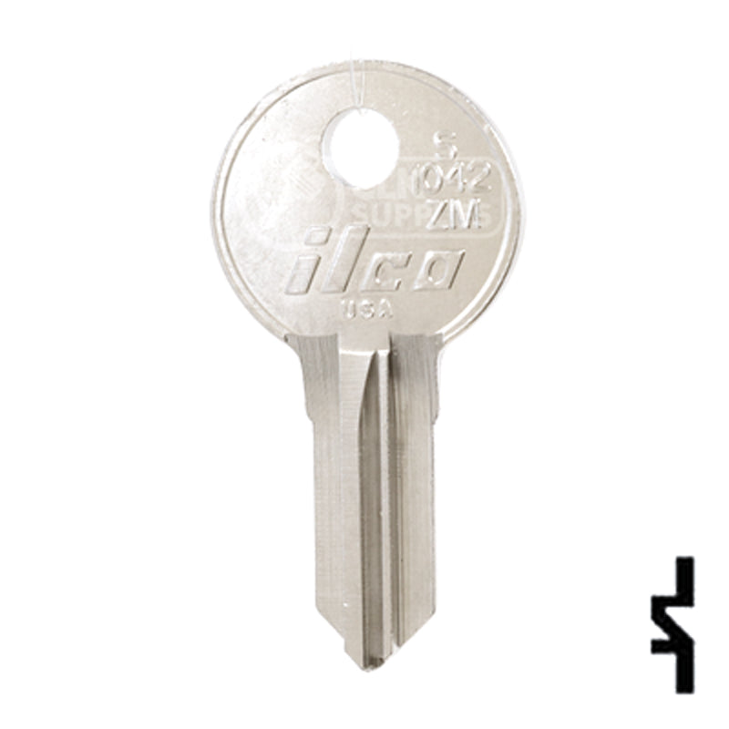 Uncut Key Blank | Illinois | S1042ZM Office Furniture-Mailbox Key Ilco