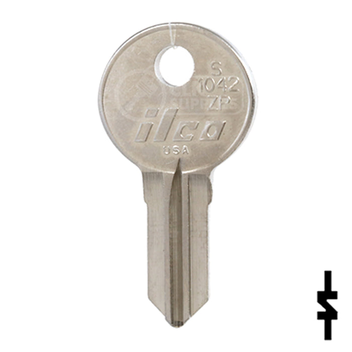 Uncut Key Blank | Illinois | S1042ZP Office Furniture-Mailbox Key Ilco