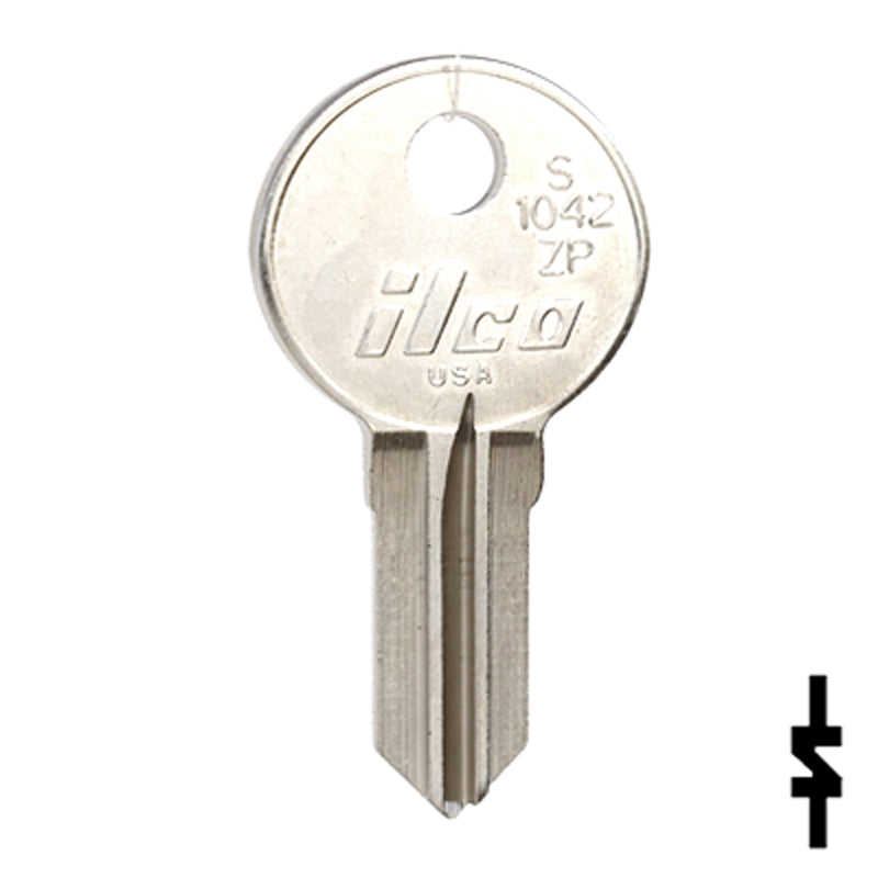 Uncut Key Blank | Illinois | S1042ZP Office Furniture-Mailbox Key Ilco