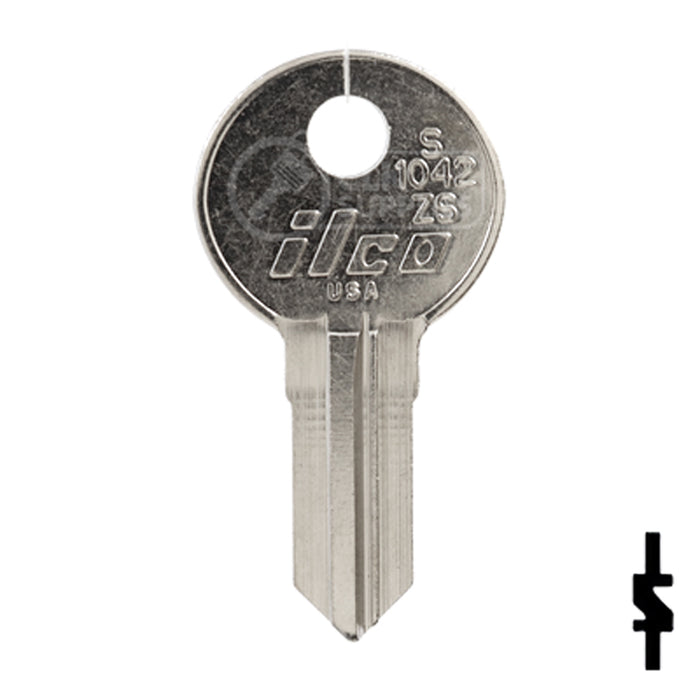 Uncut Key Blank | Illinois | S1042ZS Office Furniture-Mailbox Key Ilco