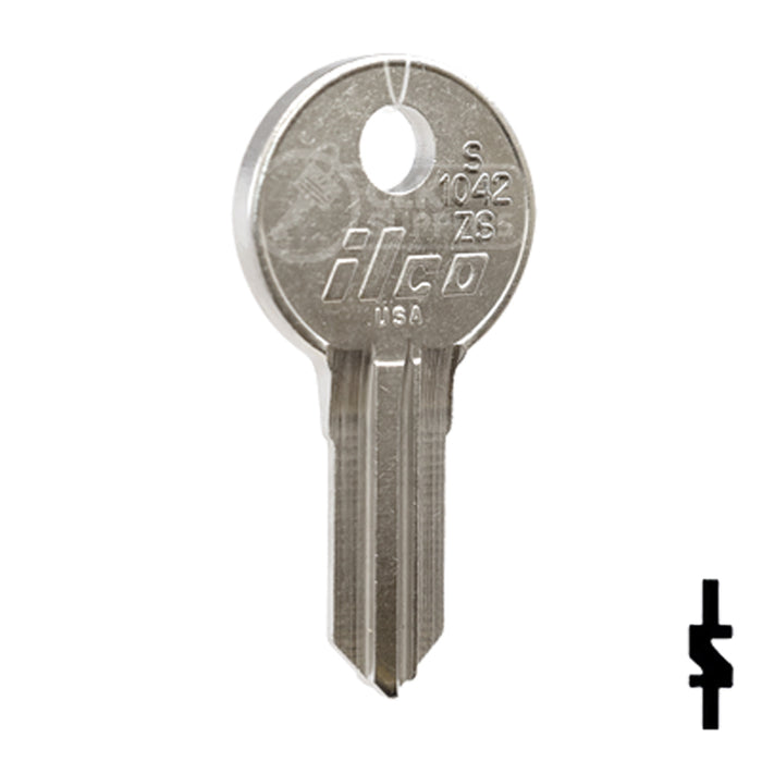 Uncut Key Blank | Illinois | S1042ZS Office Furniture-Mailbox Key Ilco