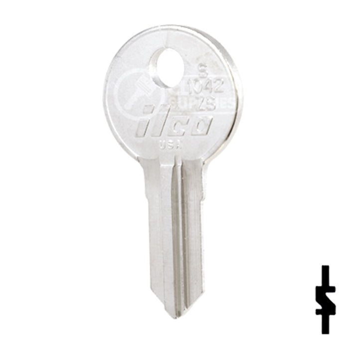 Uncut Key Blank | Illinois | S1042ZS Office Furniture-Mailbox Key Ilco