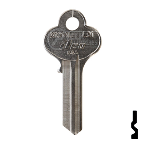 Uncut Key Blank | Illinois | X1014L, LO1