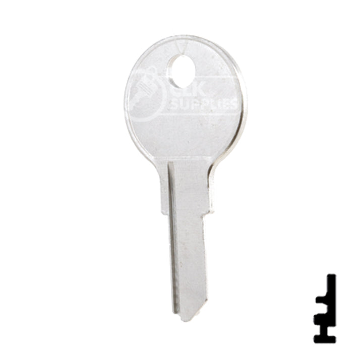 Uncut Key Blank | Kimball | 1654, KB2 Office Furniture-Mailbox Key Ilco