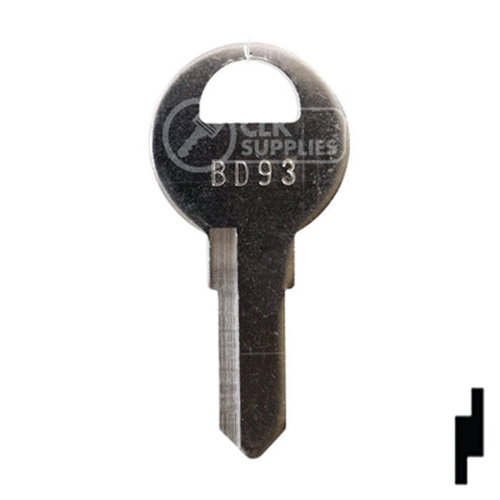 Uncut Key Blank | Master Padlock | BD93 Office Furniture-Mailbox Key Framon Manufacturing Company, Inc