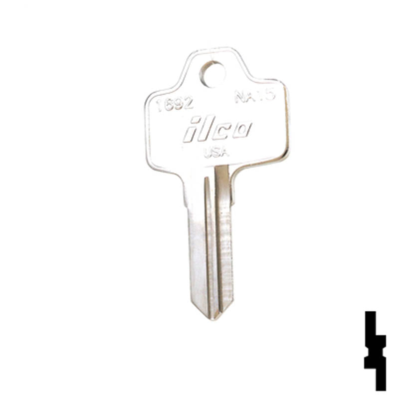 Uncut Key Blank | National | 1692, NA15 Office Furniture-Mailbox Key Ilco
