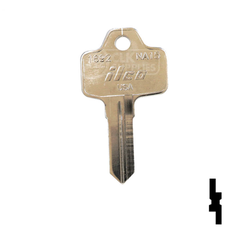 Uncut Key Blank | National | 1692, NA15 Office Furniture-Mailbox Key Ilco
