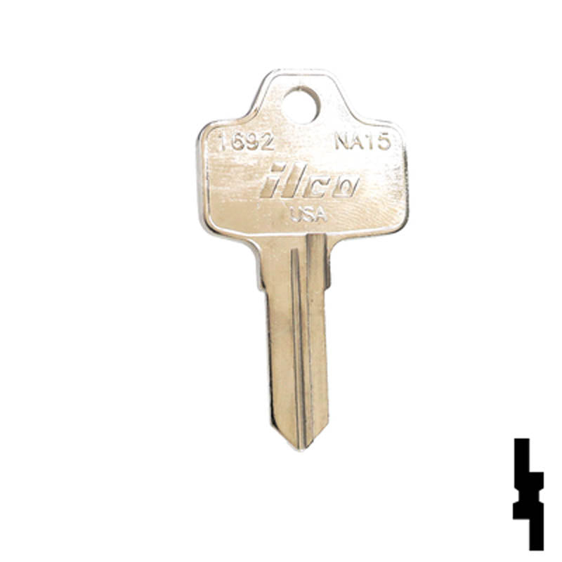 Uncut Key Blank | National | 1692, NA15 Office Furniture-Mailbox Key Ilco