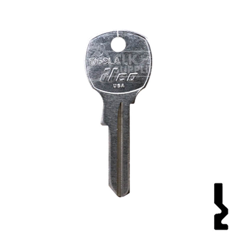 Uncut Key Blank | National, CompX | 1069LA Office Furniture-Mailbox Key Ilco