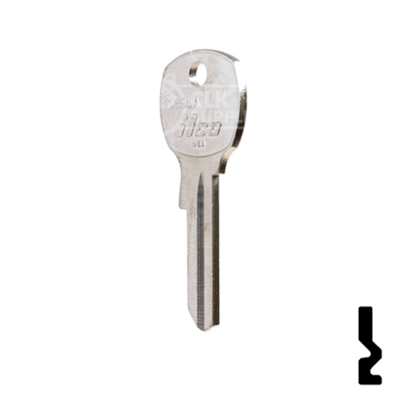 Uncut Key Blank | National, CompX | 1069LA Office Furniture-Mailbox Key Ilco