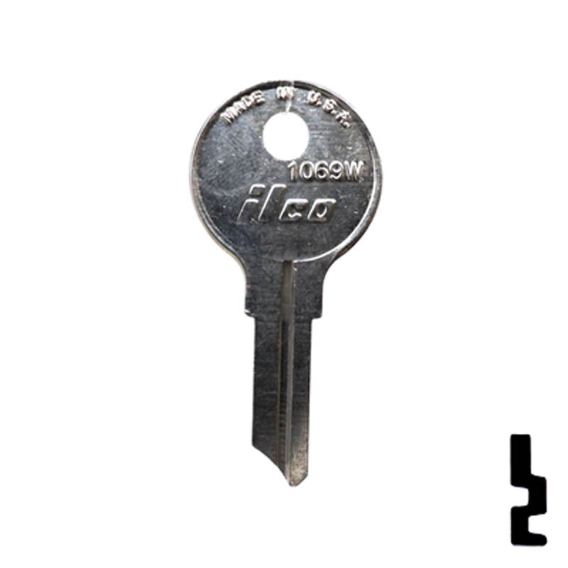 Uncut Key Blank | National, CompX | 1069W Office Furniture-Mailbox Key Ilco
