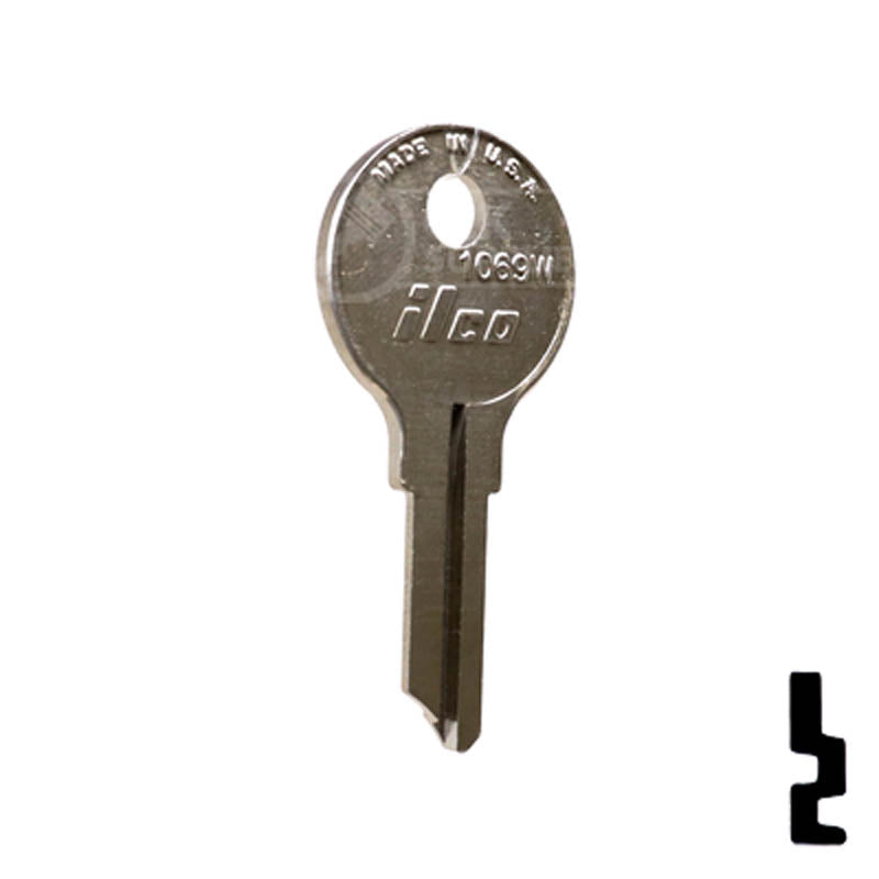 Uncut Key Blank | National, CompX | 1069W Office Furniture-Mailbox Key Ilco