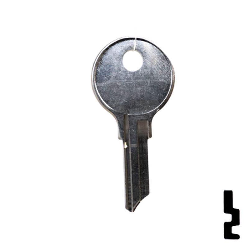 Uncut Key Blank | National, CompX | 1069W Office Furniture-Mailbox Key Ilco