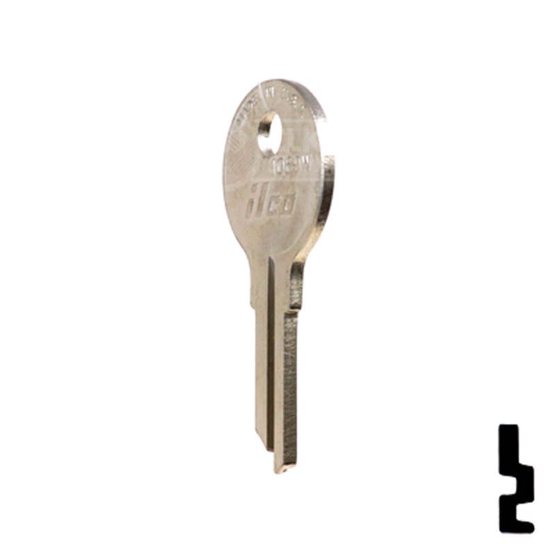 Uncut Key Blank | National, CompX | 1069W Office Furniture-Mailbox Key Ilco