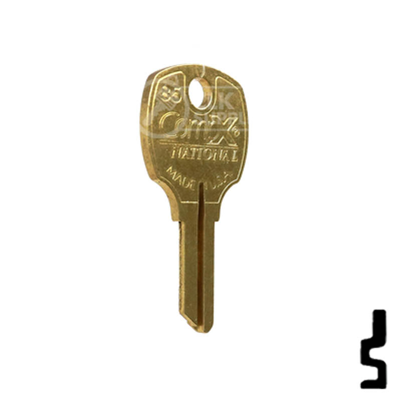 Uncut Key Blank | National | D8785 Office Furniture-Mailbox Key Compx Security