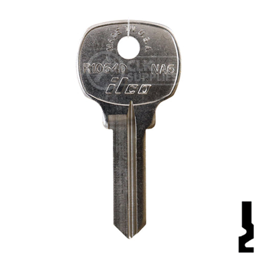 Uncut Key Blank | National Lock | R1064D, NA6 Office Furniture-Mailbox Key Ilco