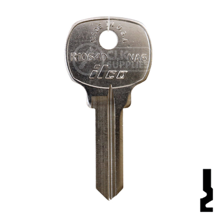 Uncut Key Blank | National Lock | R1064D, NA6 Office Furniture-Mailbox Key Ilco