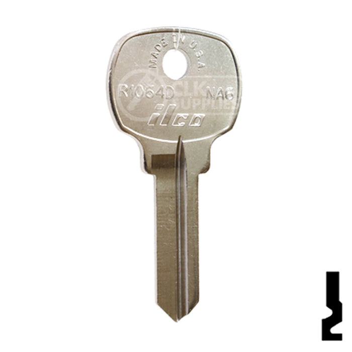 Uncut Key Blank | National Lock | R1064D, NA6 Office Furniture-Mailbox Key Ilco