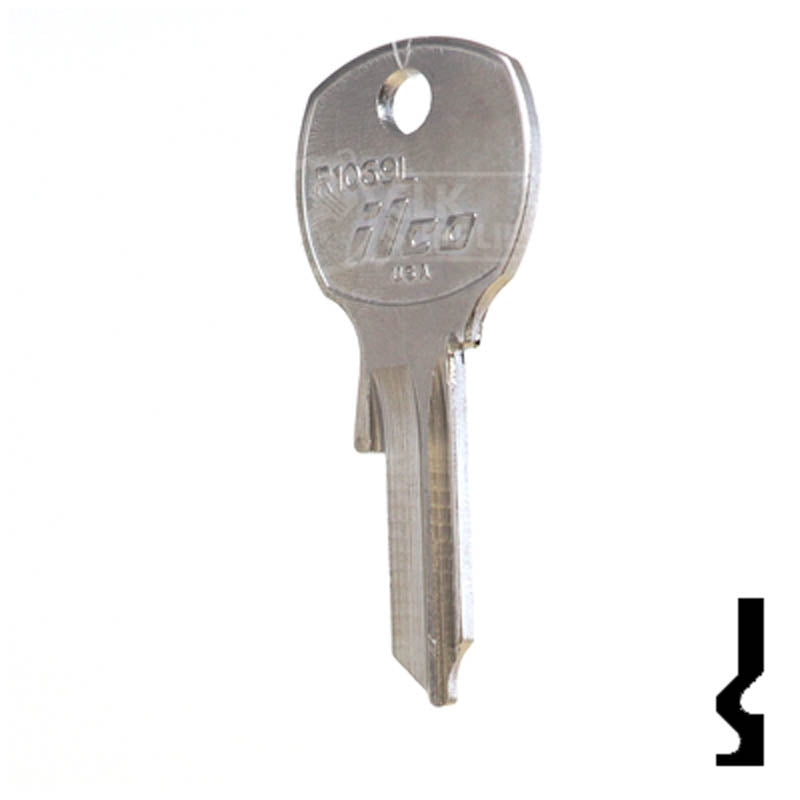 Uncut Key Blank | National | R1069L, NA14R Office Furniture-Mailbox Key Ilco