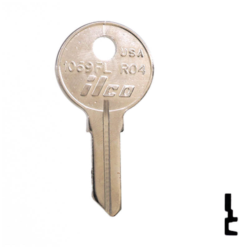 Uncut Key Blank | National | RO4, 1069FL Office Furniture-Mailbox Key Ilco