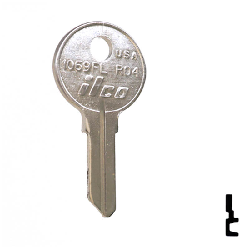 Uncut Key Blank | National | RO4, 1069FL Office Furniture-Mailbox Key Ilco