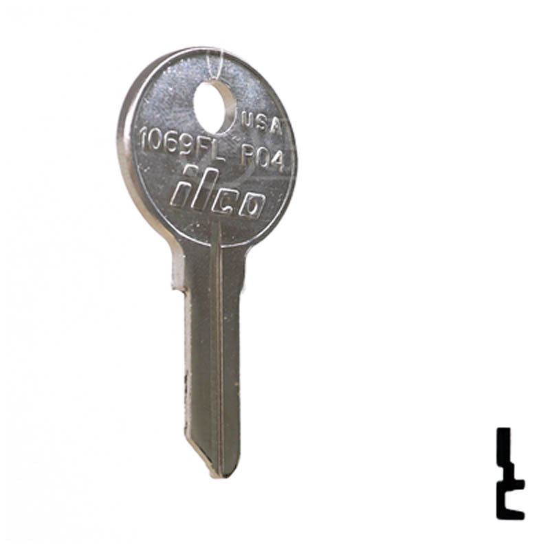 Uncut Key Blank | National | RO4, 1069FL Office Furniture-Mailbox Key Ilco