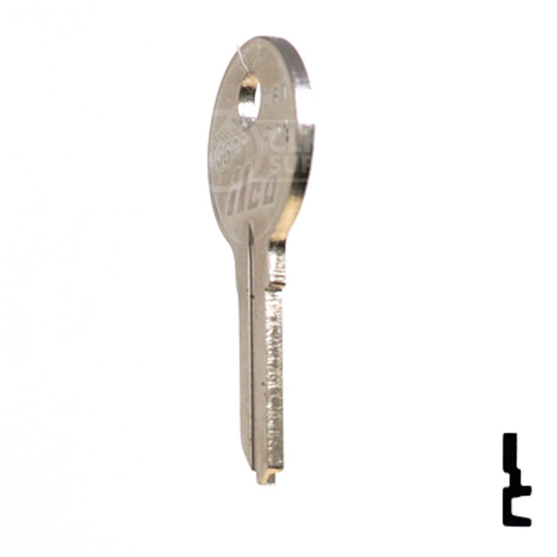 Uncut Key Blank | National | RO4, 1069FL Office Furniture-Mailbox Key Ilco