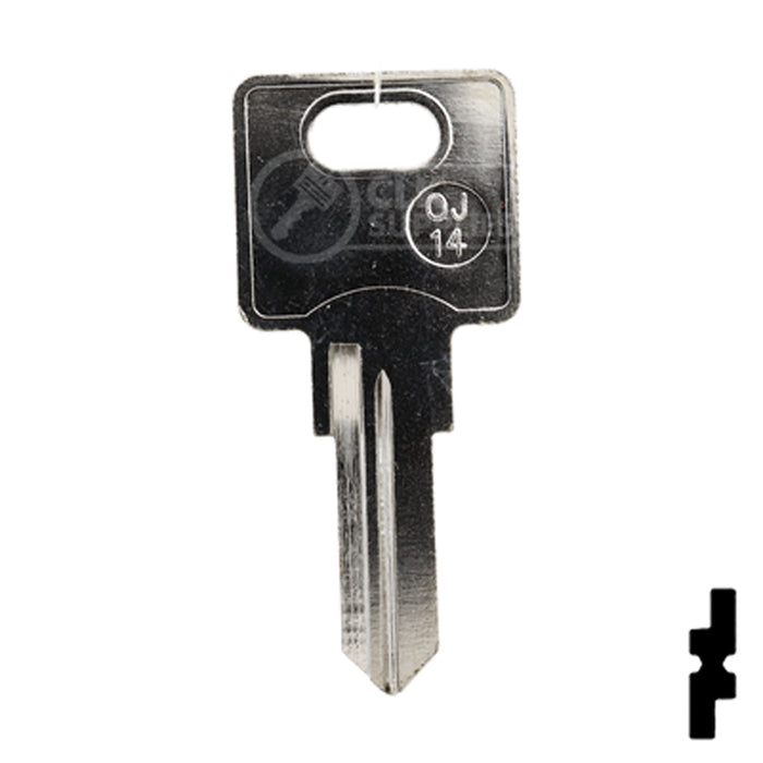 Uncut Key Blank | Ojmar | OJ-14 Office Furniture-Mailbox Key JMA USA